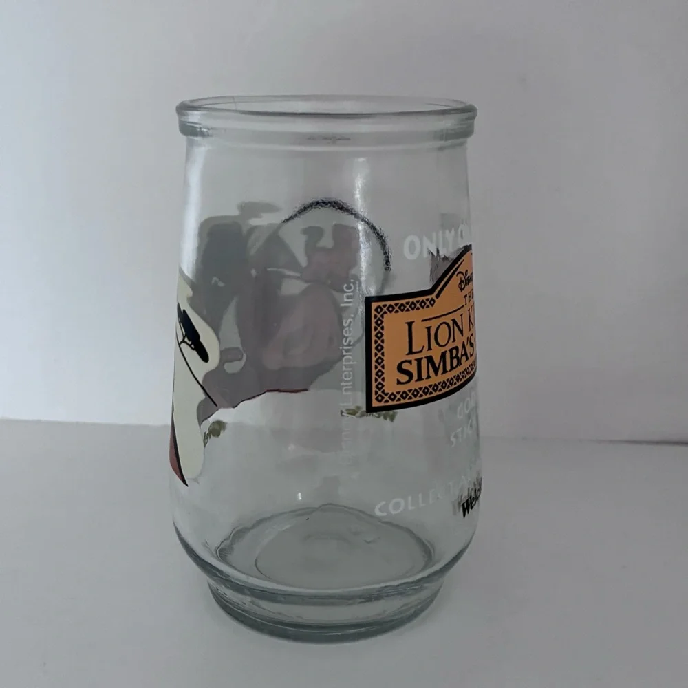 Vintage 90’s Welch's drinking glass, Disney’s the Lion King 2 Simba's Pride